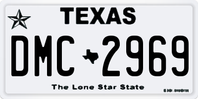 TX license plate DMC2969