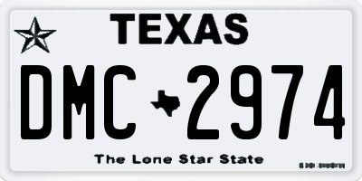 TX license plate DMC2974