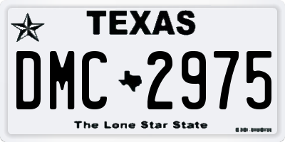 TX license plate DMC2975