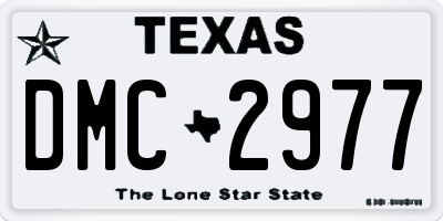TX license plate DMC2977