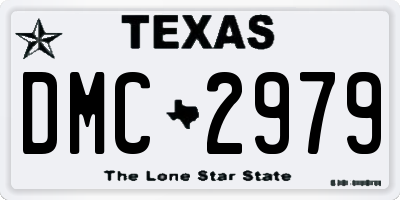 TX license plate DMC2979