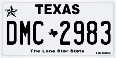 TX license plate DMC2983