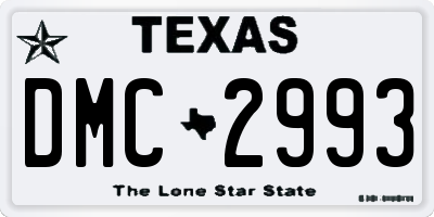 TX license plate DMC2993