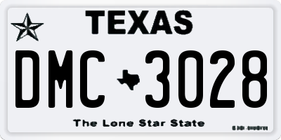 TX license plate DMC3028