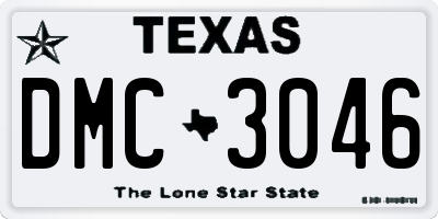TX license plate DMC3046