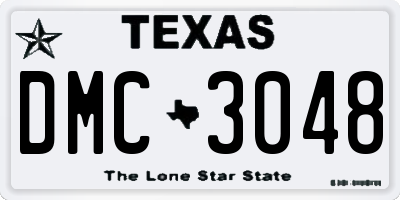 TX license plate DMC3048