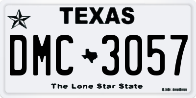 TX license plate DMC3057