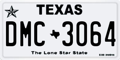 TX license plate DMC3064