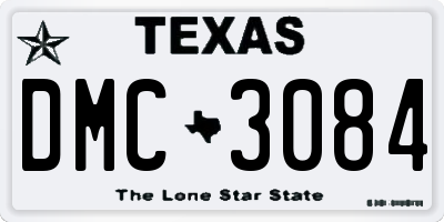 TX license plate DMC3084
