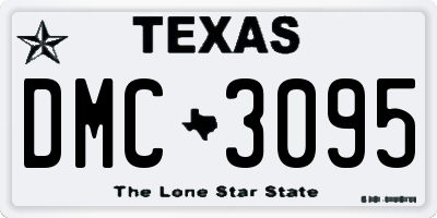 TX license plate DMC3095