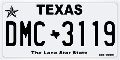 TX license plate DMC3119