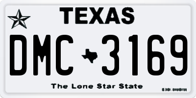 TX license plate DMC3169