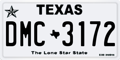 TX license plate DMC3172