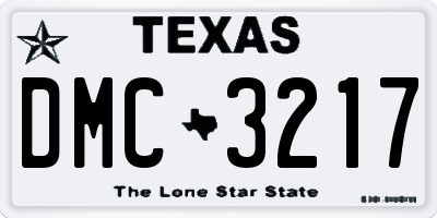TX license plate DMC3217