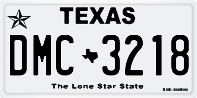 TX license plate DMC3218