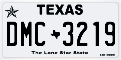 TX license plate DMC3219