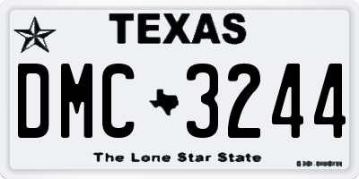 TX license plate DMC3244