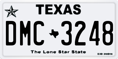 TX license plate DMC3248