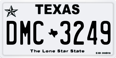 TX license plate DMC3249