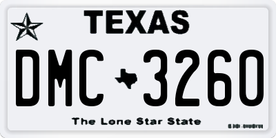 TX license plate DMC3260