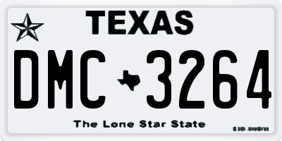 TX license plate DMC3264