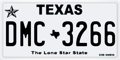 TX license plate DMC3266