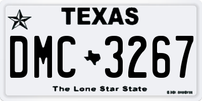 TX license plate DMC3267