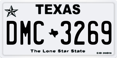 TX license plate DMC3269