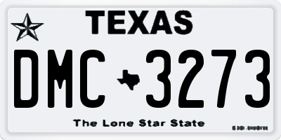 TX license plate DMC3273