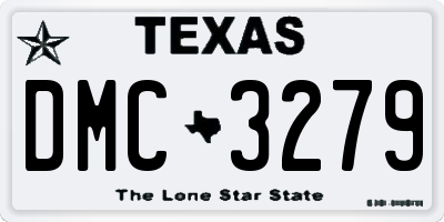 TX license plate DMC3279