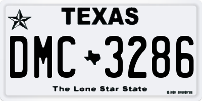 TX license plate DMC3286