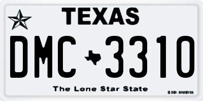 TX license plate DMC3310