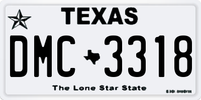 TX license plate DMC3318
