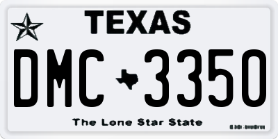 TX license plate DMC3350