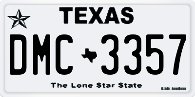 TX license plate DMC3357