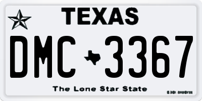 TX license plate DMC3367
