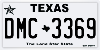 TX license plate DMC3369