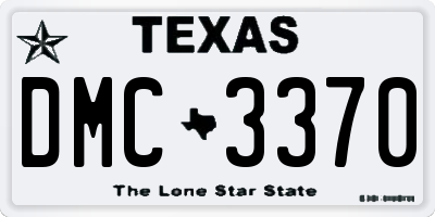 TX license plate DMC3370