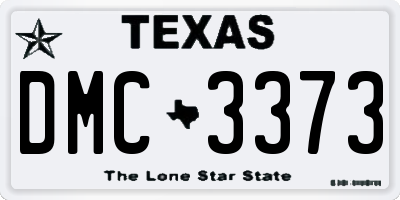 TX license plate DMC3373