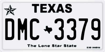 TX license plate DMC3379
