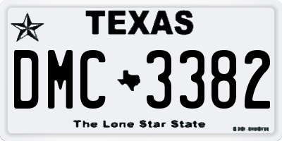 TX license plate DMC3382