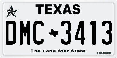 TX license plate DMC3413