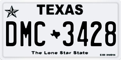 TX license plate DMC3428