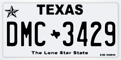 TX license plate DMC3429