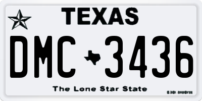 TX license plate DMC3436