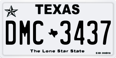 TX license plate DMC3437