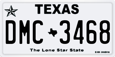 TX license plate DMC3468