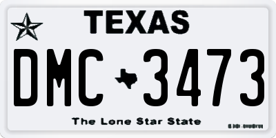 TX license plate DMC3473