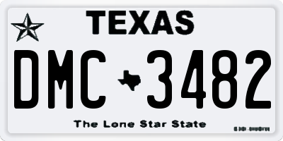 TX license plate DMC3482