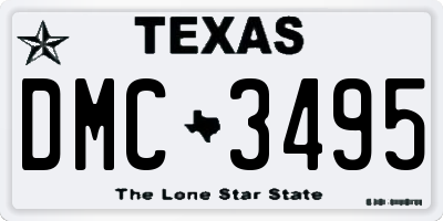 TX license plate DMC3495